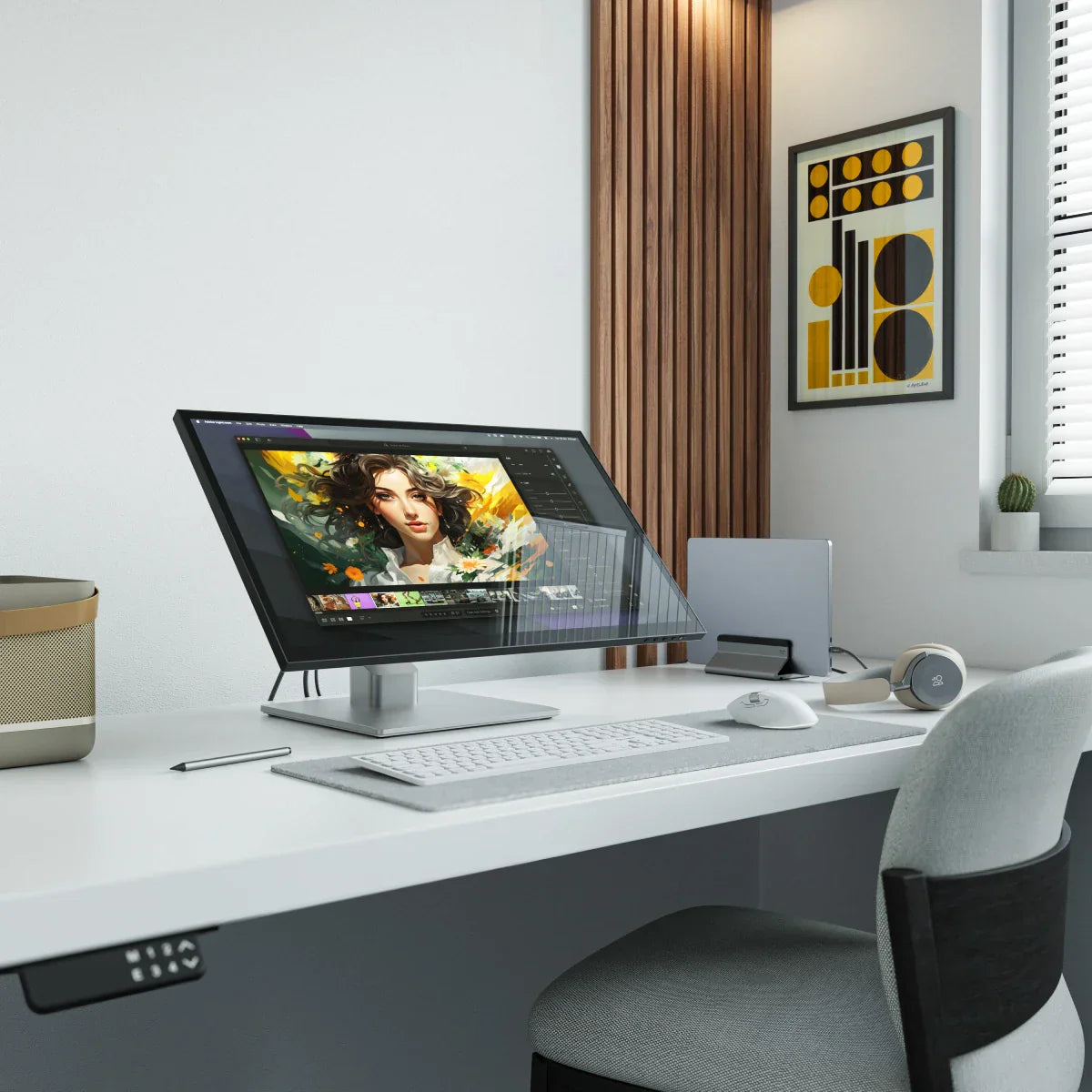 Clarity Fold Touch 27" 4K UHD Monitor with 65W Power Delivery, Webcam, Touchscreen & Fold Stand (Pack of 2) + Dual 4K Universal Docking Station - HDMI Edition