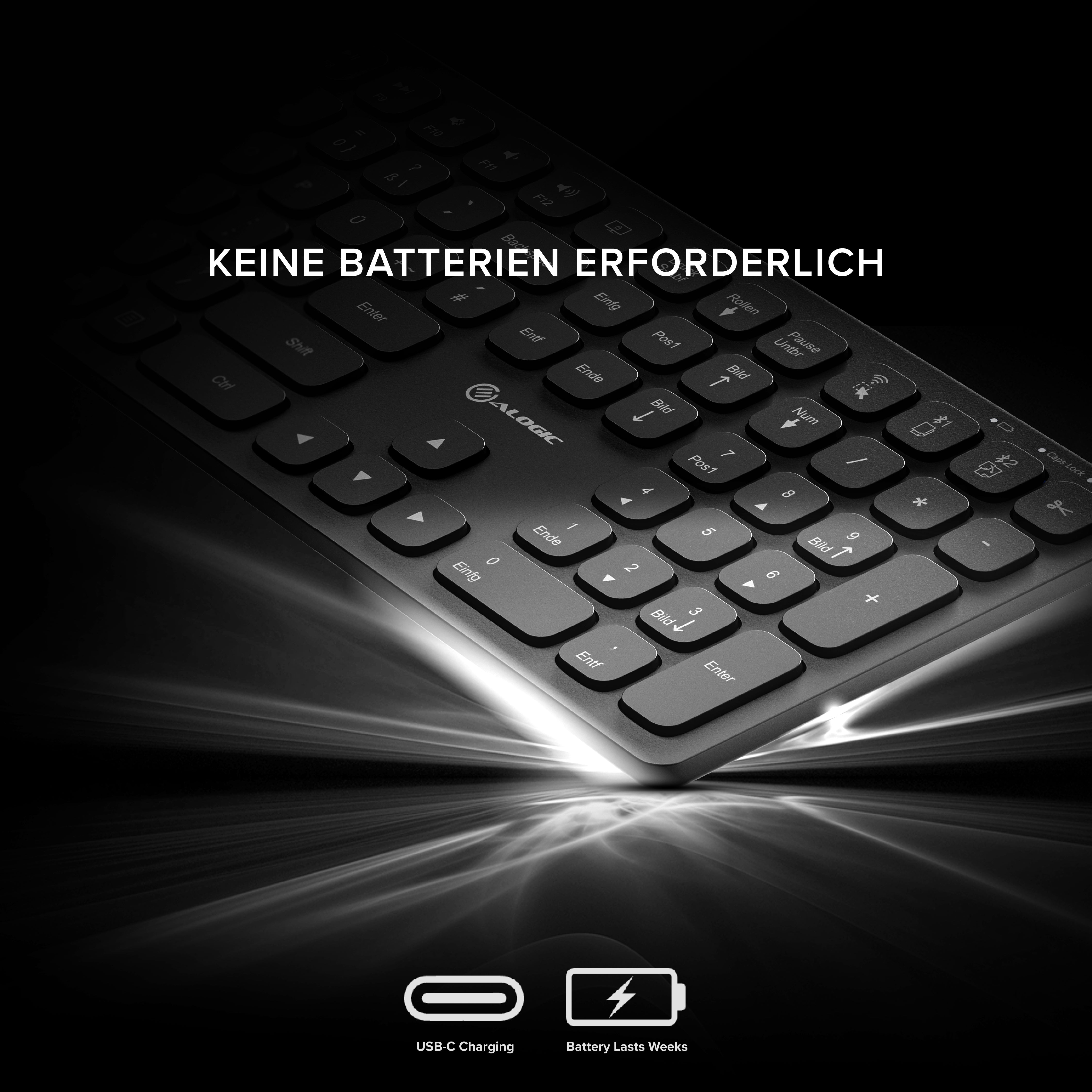 Echelon USB-C Rechargeable Wireless Mouse and Keyboard for Windows