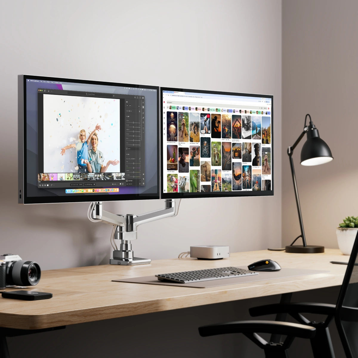 Flux Dual Flexible Monitor Arms for Two 17-35” Monitors