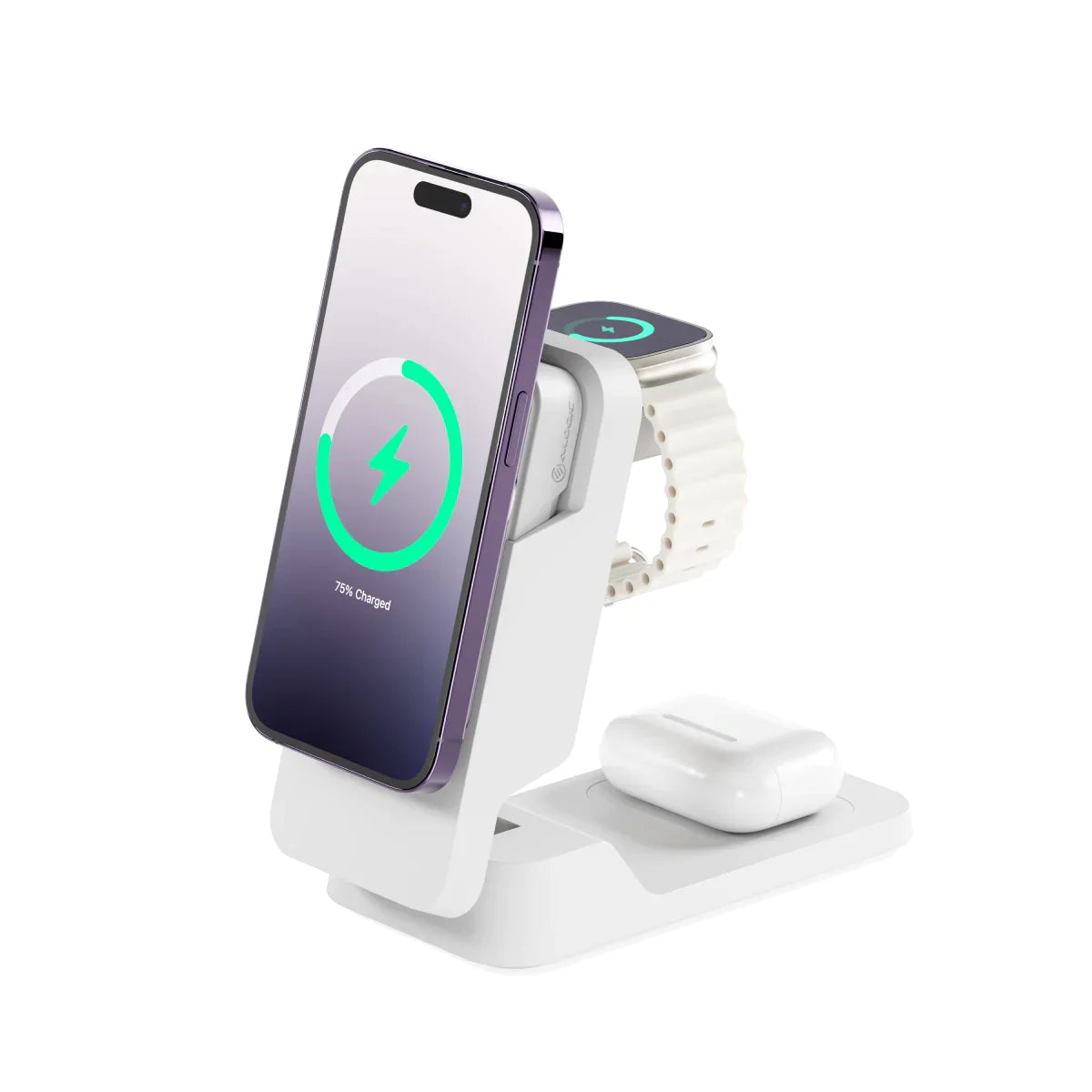 Matrix ULTIMATE 3-in-1 Wireless Charger with 5,000mAh MagSafe Power Bank thumbnail