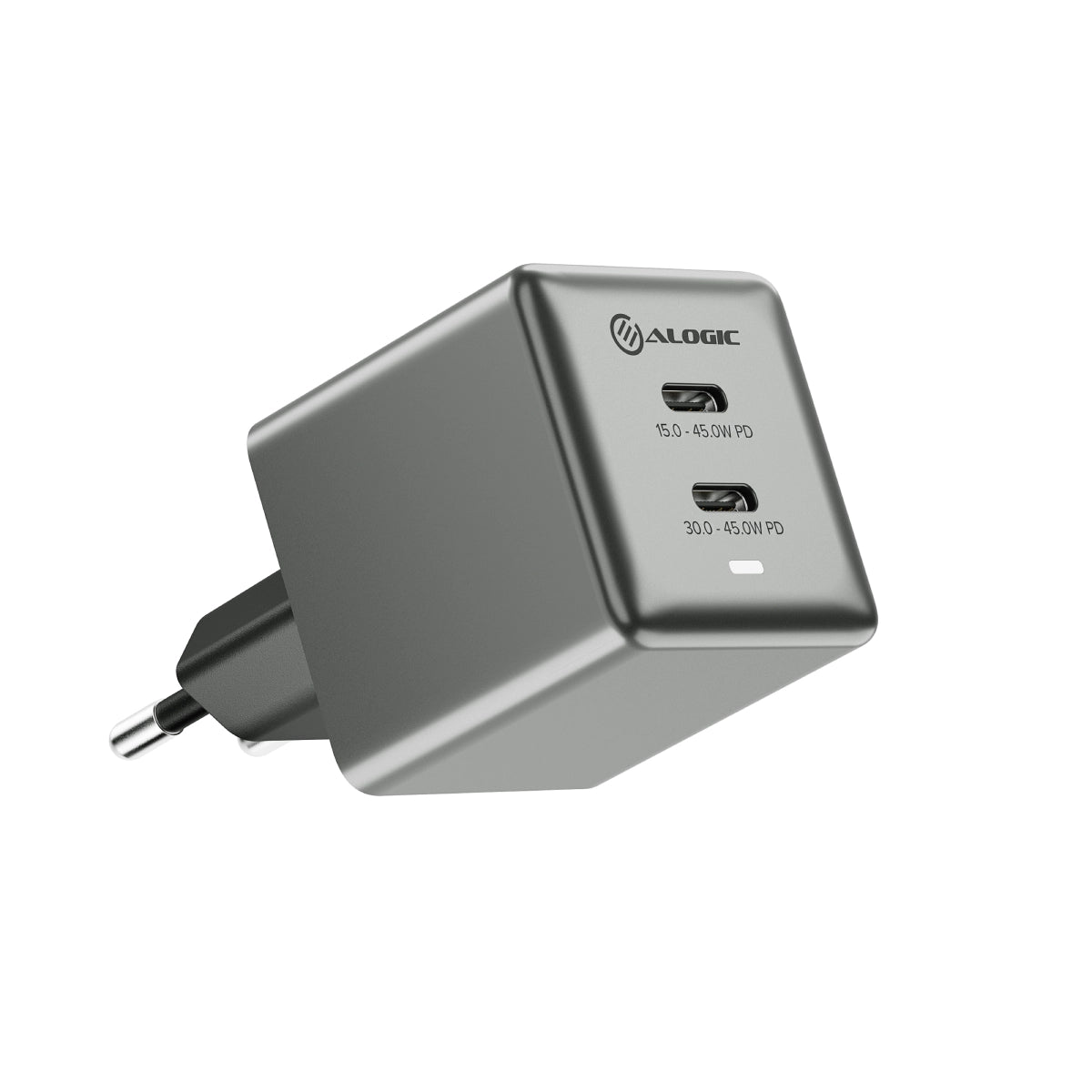 Dual USB-C Rapid Power 45W Cube GaN Charger