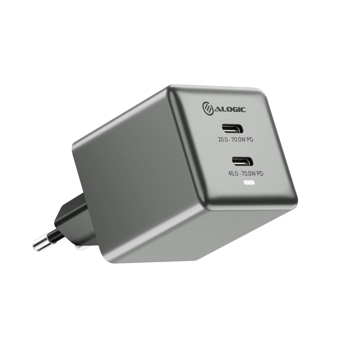 Dual USB-C Rapid Power 70W Cube GaN Charger