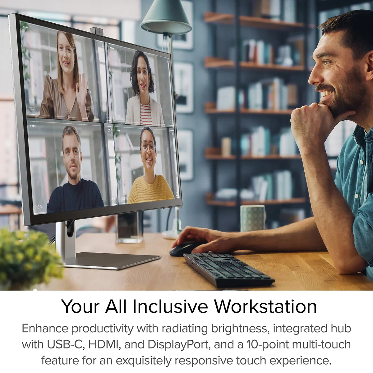 Clarity Max Pro 32" UHD 4K Monitor with USB-C Power Delivery and Webcam (Pack of 2) + DX2 Dual 4K Display Universal Docking Station _ with 65W Power Delivery