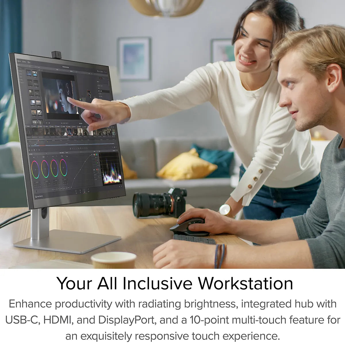 Clarity Pro Touch 27" UHD 4K Monitor with 65W PD, Webcam and Touchscreen + Thunderbolt 4 BLAZE Hub