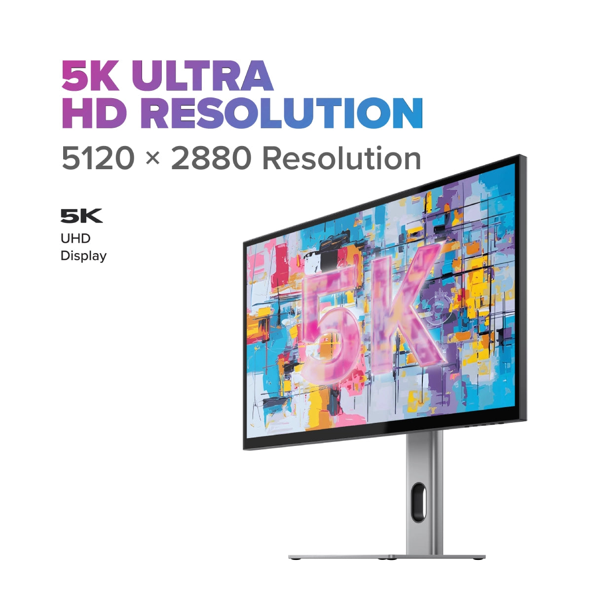 Clarity 5K 27" Monitor with 65W Laptop Charging USB-C Hub