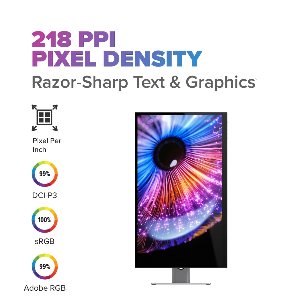 Clarity 5K 27" Monitor with 65W Laptop Charging USB-C Hub