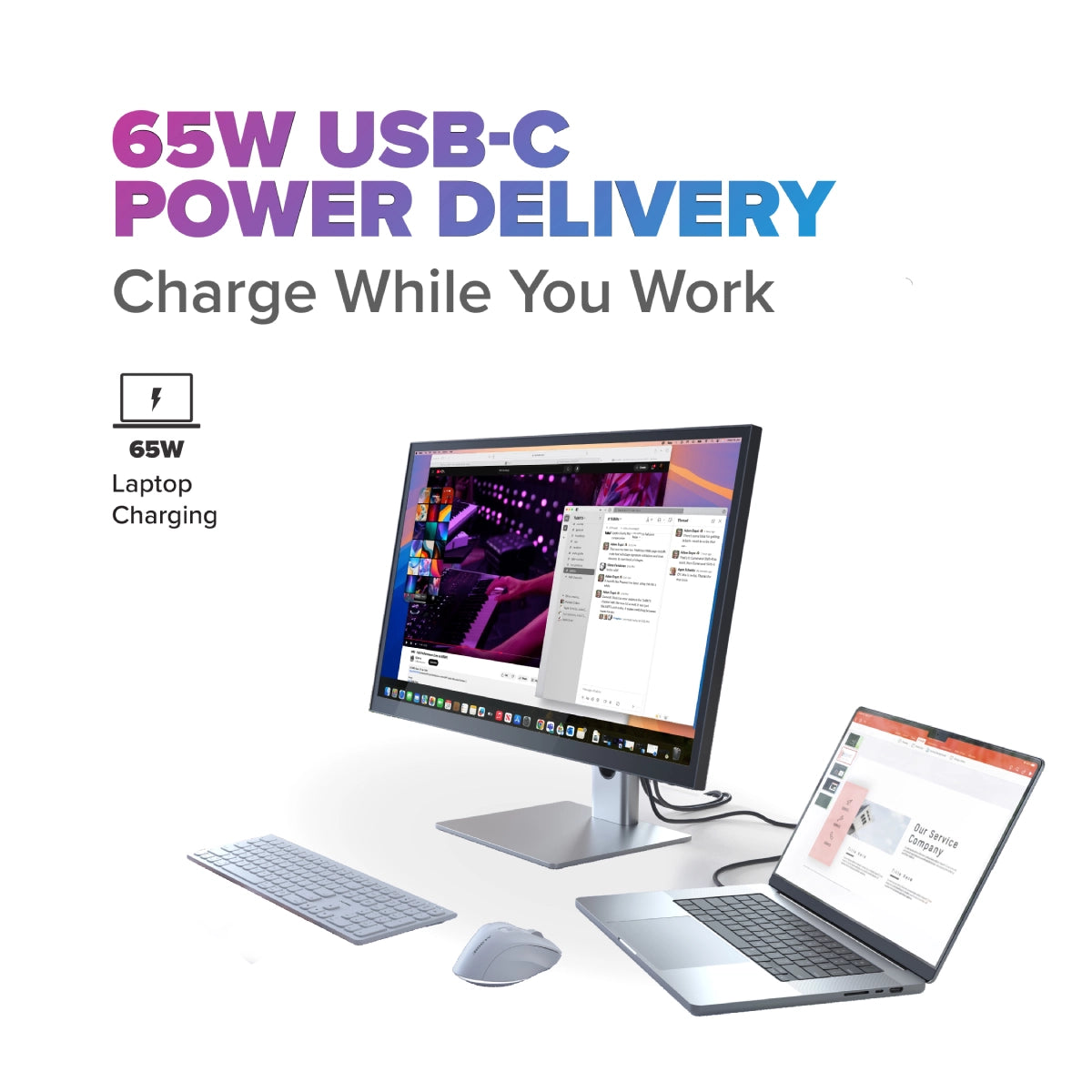 Clarity 5K 27" Monitor with 65W Laptop Charging USB-C Hub