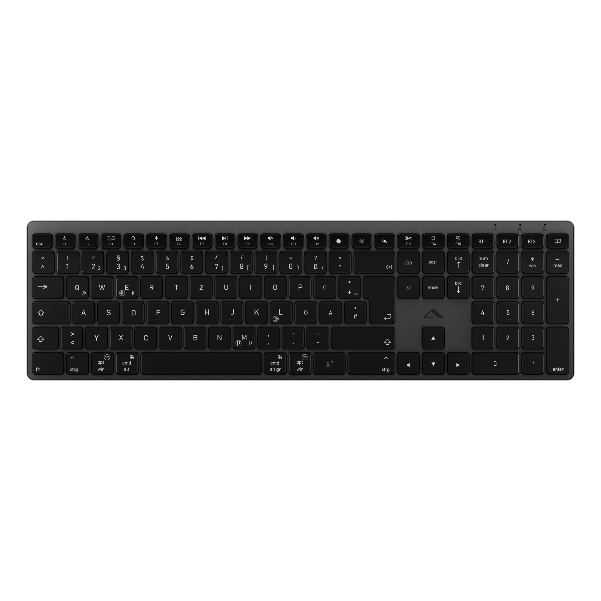 Hush Full Size USB-C Rechargeable Wireless Keyboard with Backlight