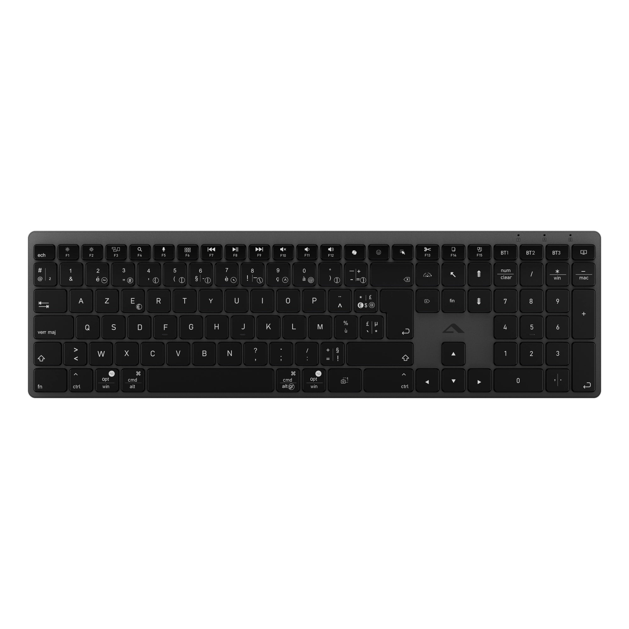 Hush Full Size USB-C Rechargeable Wireless Keyboard with Backlight