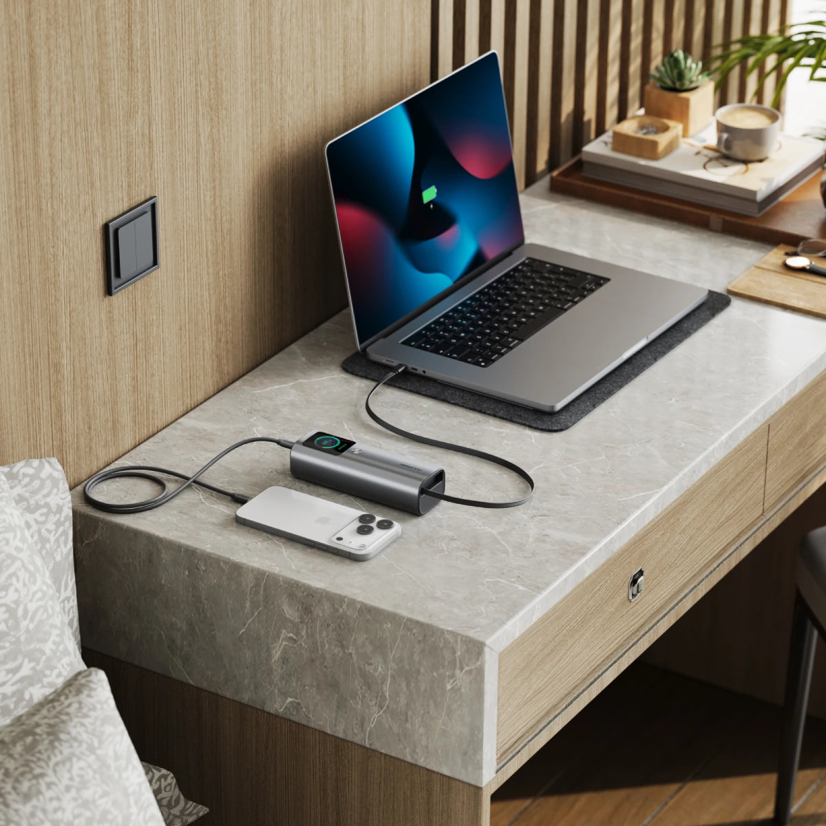 Retract Max 20,000mAh Power Bank with 165W Laptop Charging