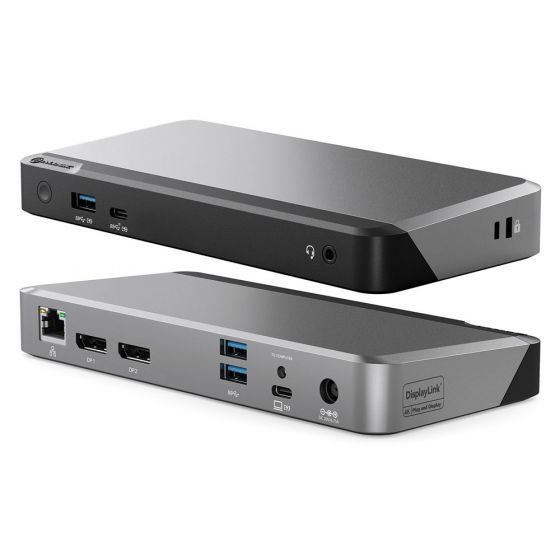 ALOGIC Dual 4K Display Universal Docking Station DX2 With 65W Laptop Compatible With Mac And Windows 2x4k60hz Displayport1xusb C 10g With Fast Charging3xusb A 5g Audio Ethernet