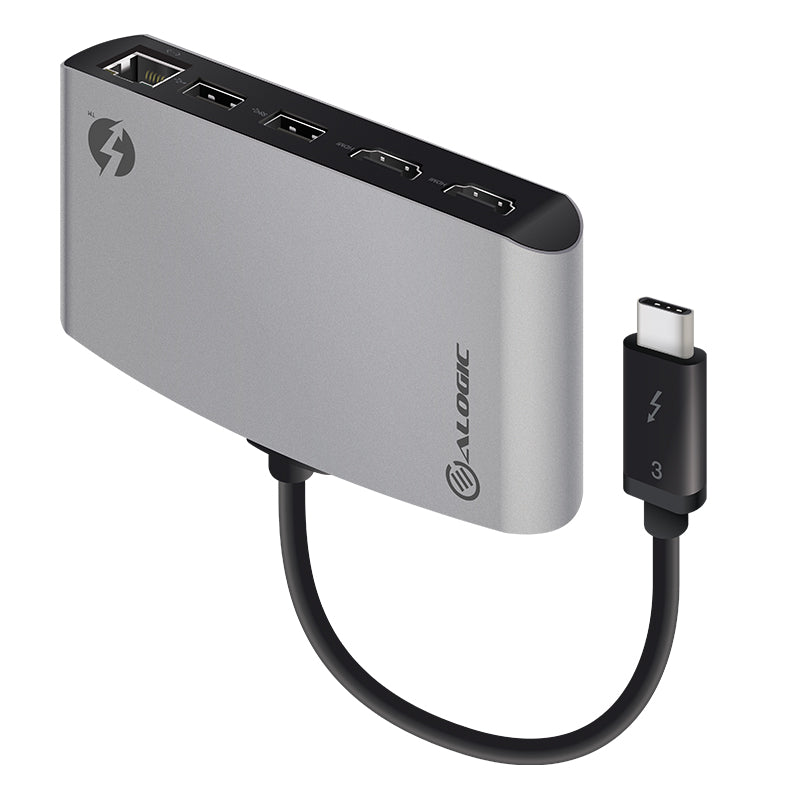 Alogic Thunderbolt 3 Dual HDMI Portable Docking Station With 4K